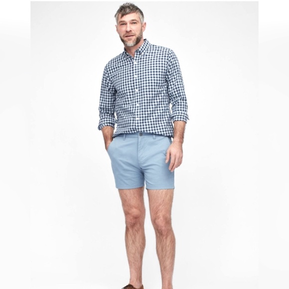 Bonobos 7” Inseam Flat Front Washed Chino Shorts Light Blue 40 Stretch Cotton - Picture 1 of 16